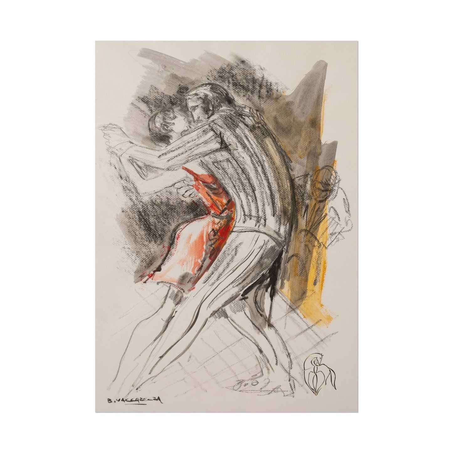 Lady in the Red Dress — Surreal Wall Art (Rolled Poster)