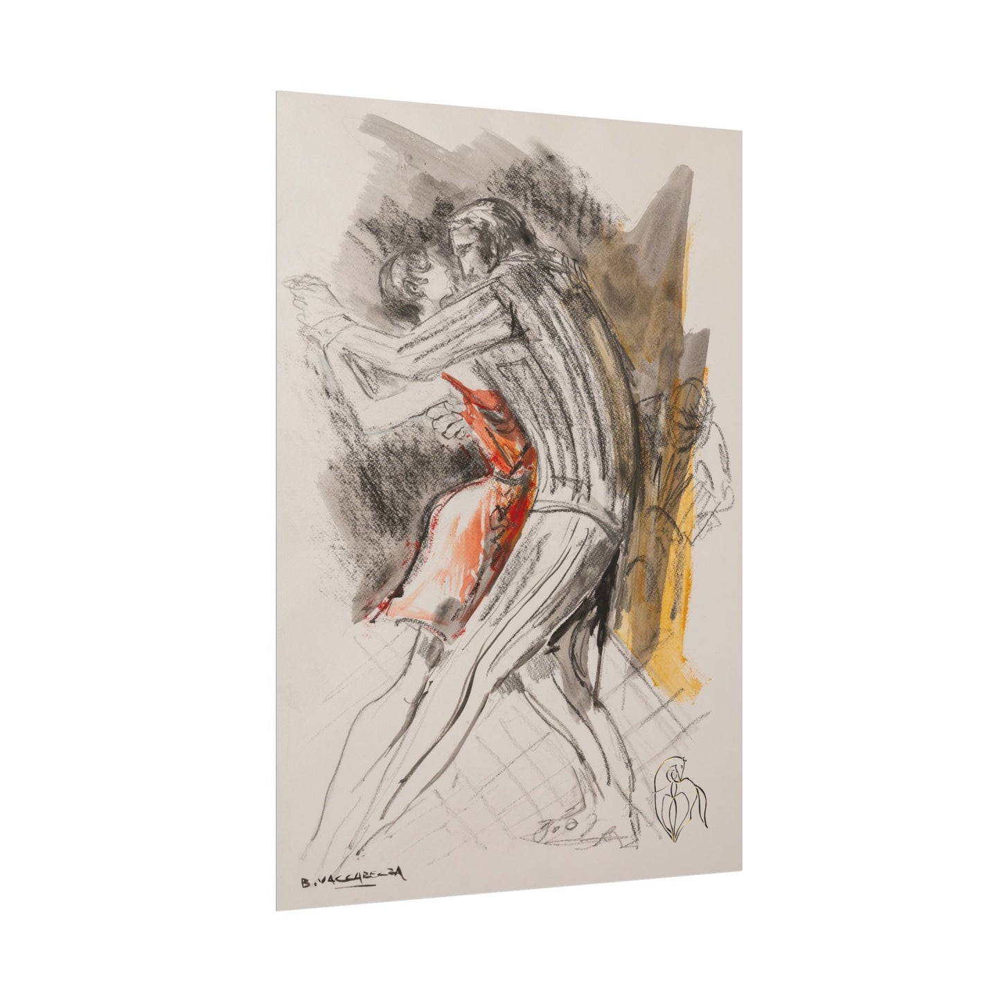 Lady in the Red Dress — Surreal Wall Art (Rolled Poster)